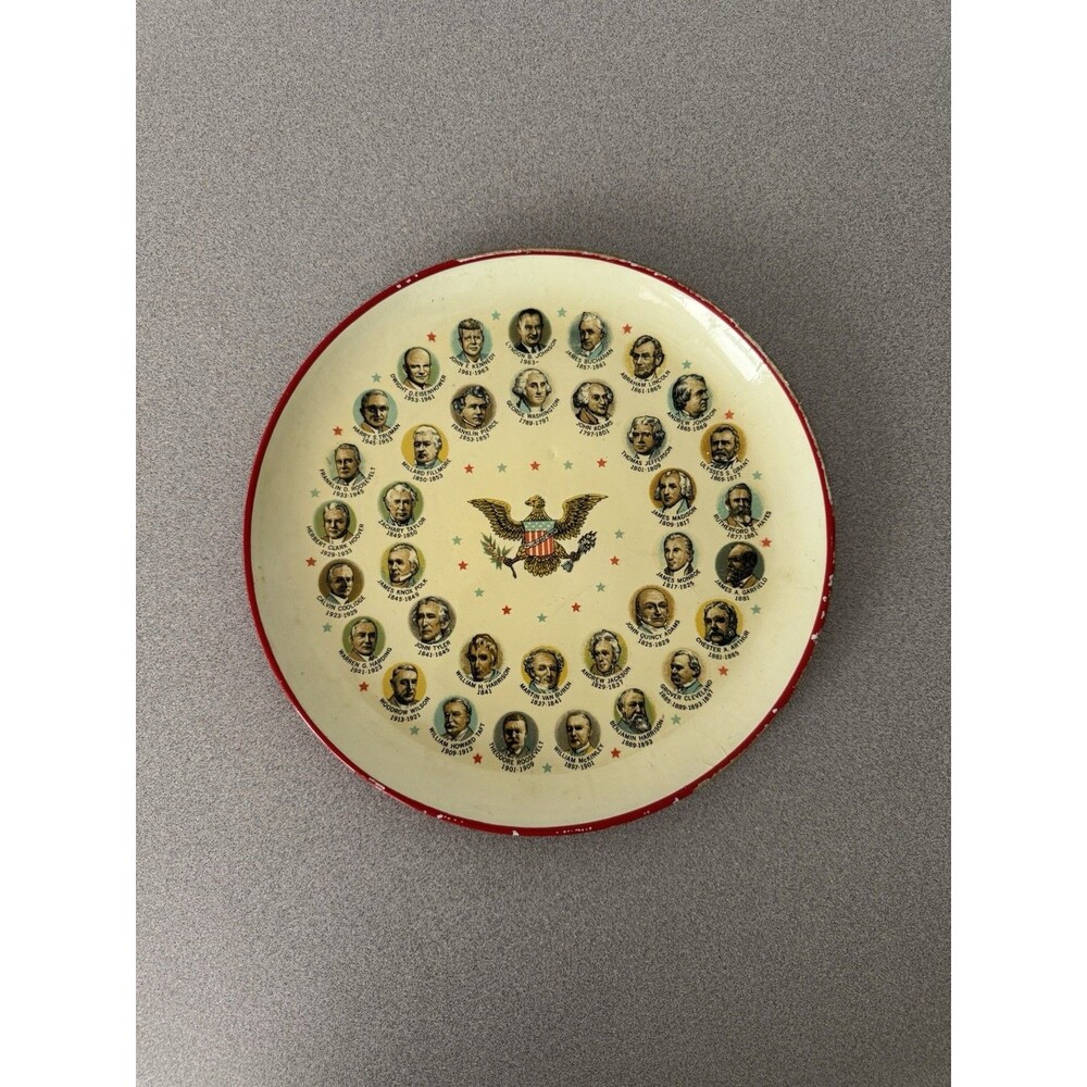 Vintage 1963 US Presidents Collectible Plate Chadwick Japan